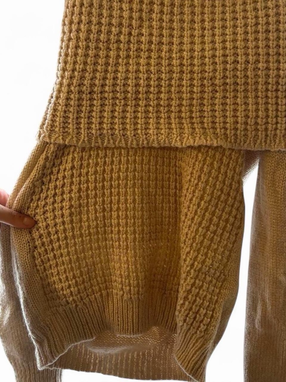 Anthropologie Chunky Knit Beige Sweater